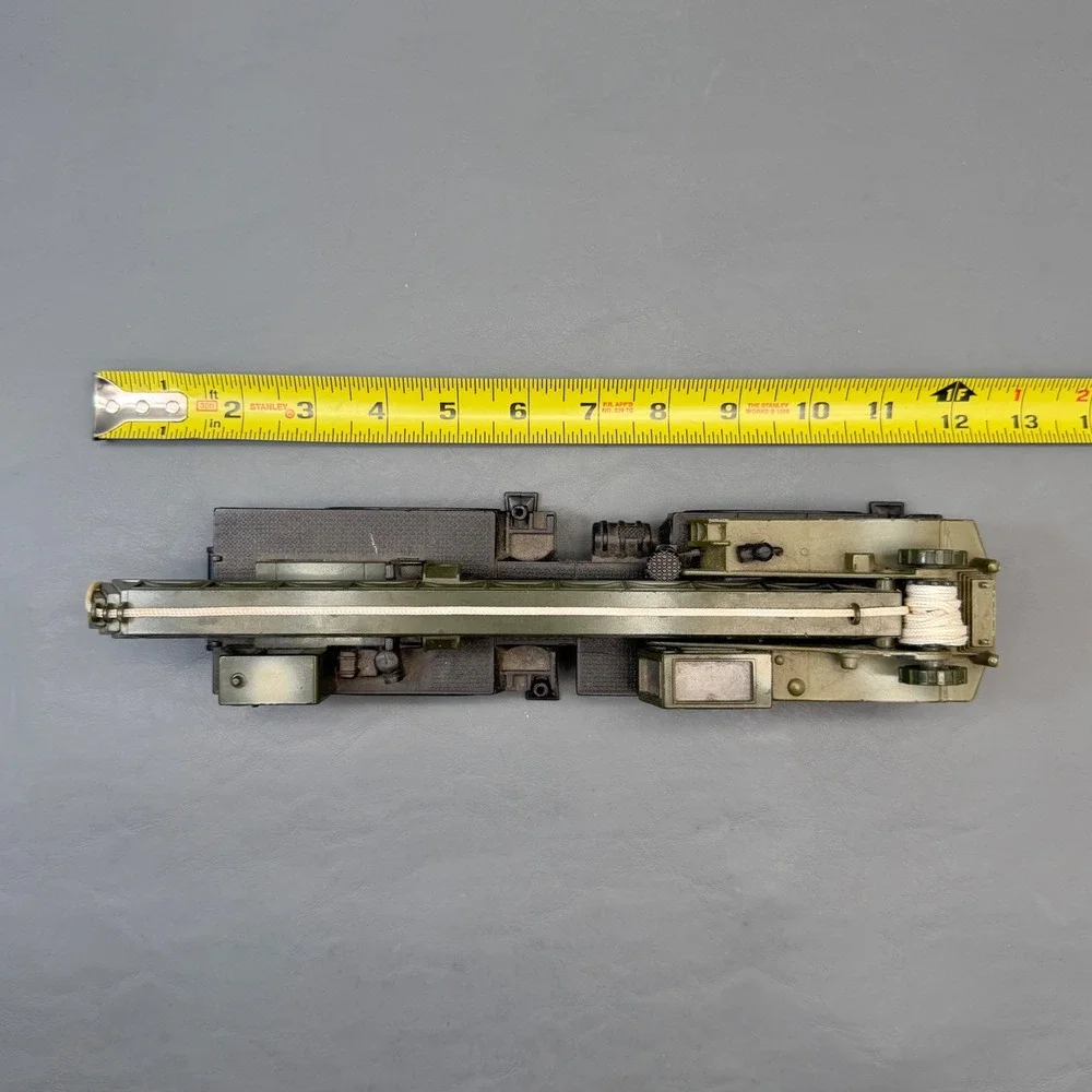 Vintage Military Construction Crane Truck No. 76101 Die-Cast Plastic 12-Wheel VG